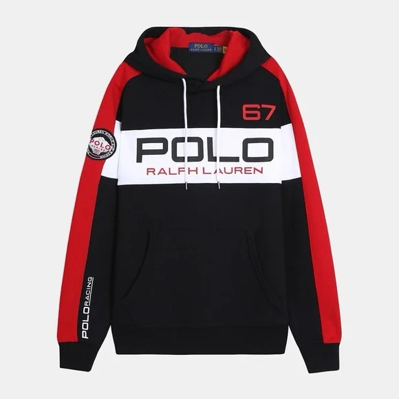 Callie Lives Mens Ralph Lauren Polo 67 Alpine World Cup Racing Hoodie LARGE - Picture 5 of 6